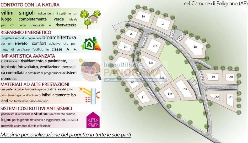 Rif. ATV223 Vendesi abitazioni singole o bifamiliari a Folignano