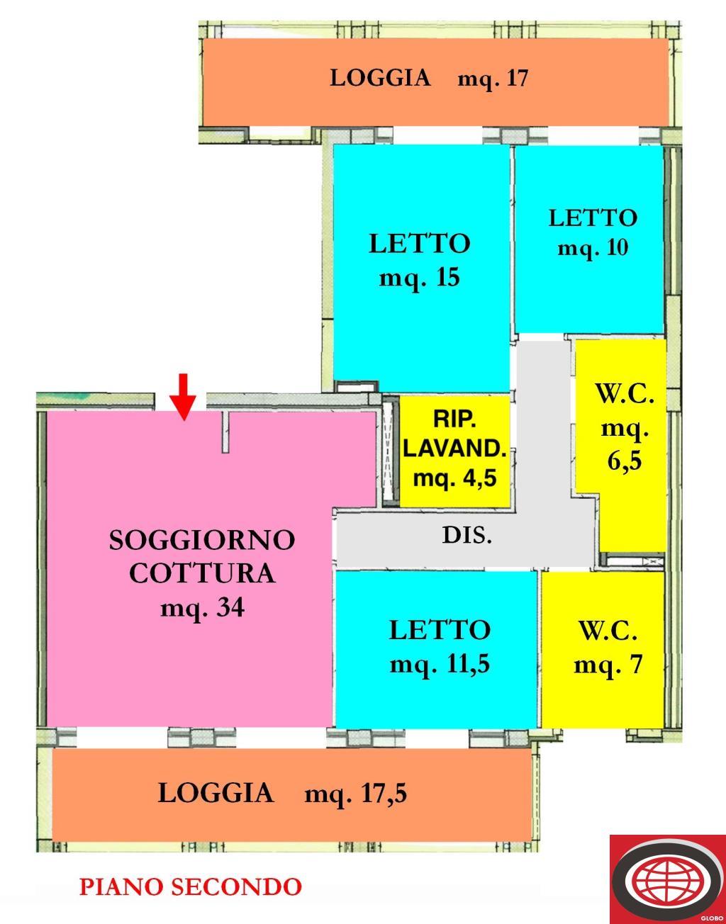 appartamento a Cesena 131 metri quadri