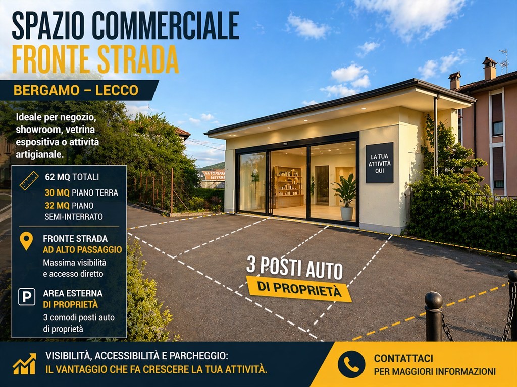 Vendita negozio Cisano Bergamasco superficie 62m2