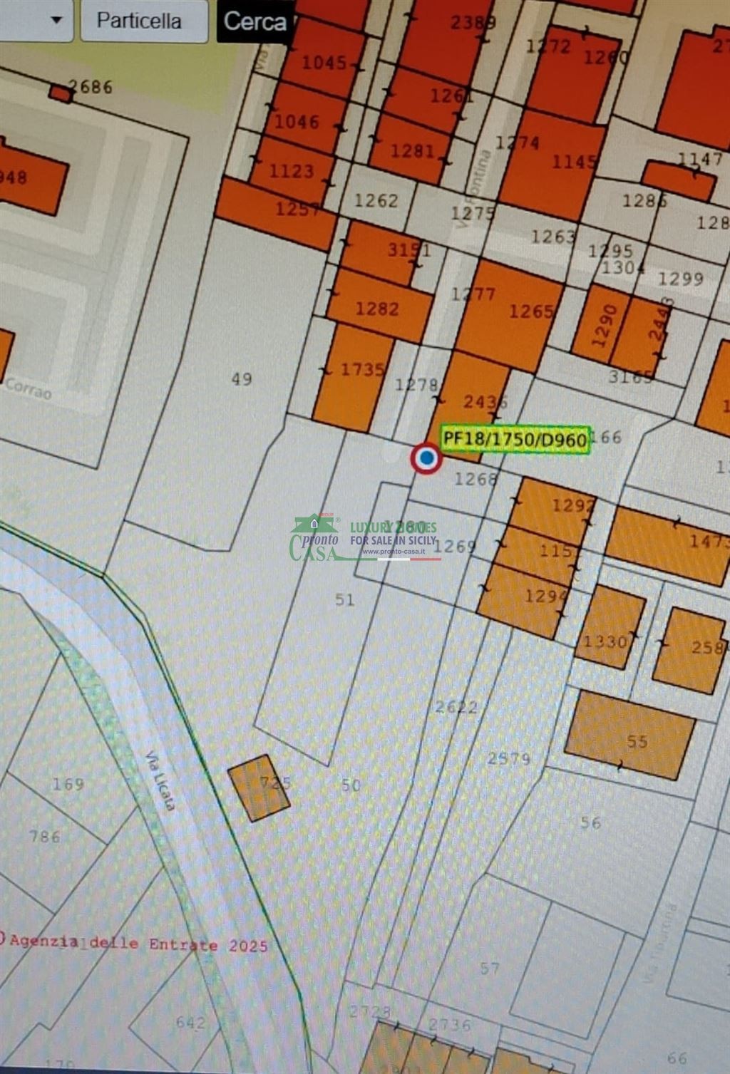 Rif. 1590 - Terreno parzialmente edificabile in via Licata, Gela