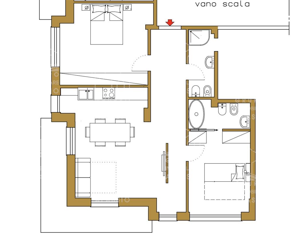 ALASSIO TRILOCALE DA RISTRUTTURARE CO BALCONE VISTA MARE